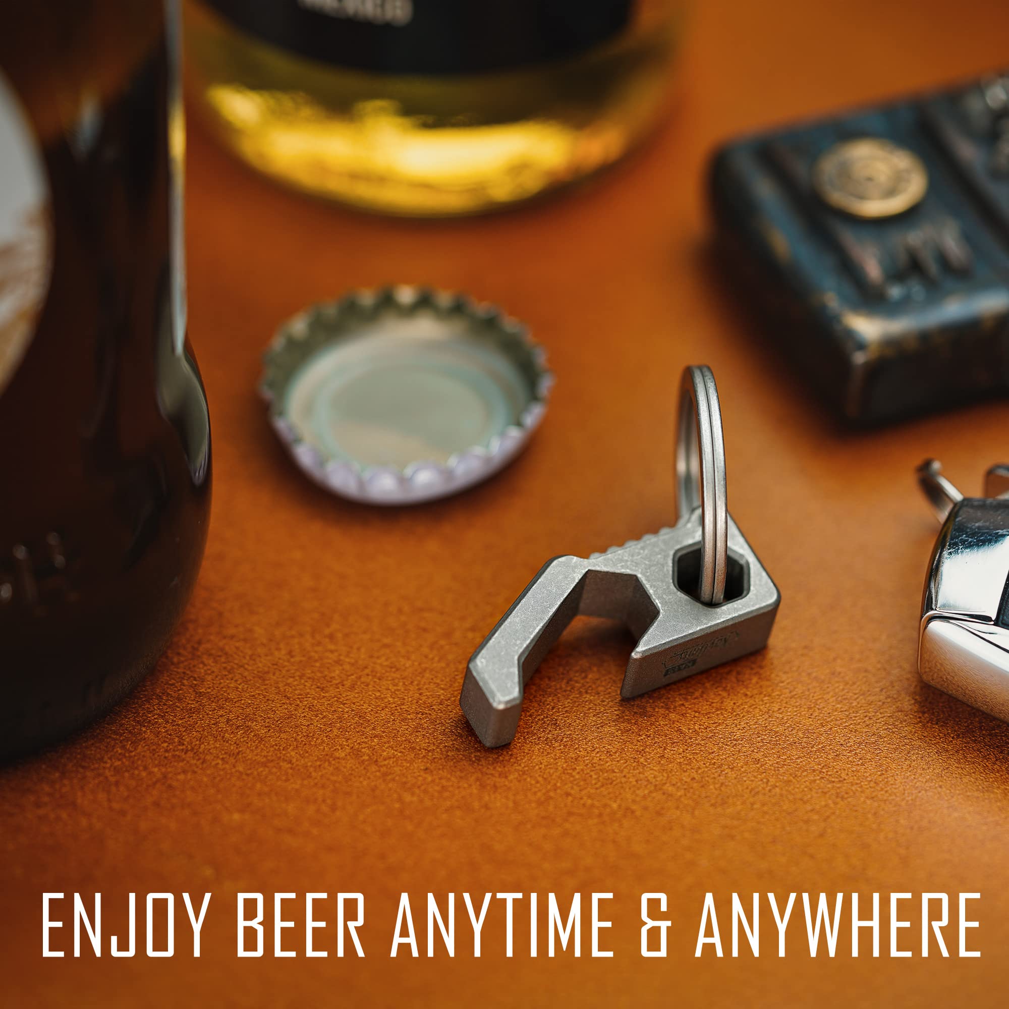 Amazon.com: KeyUnity KA13 Titanium Bottle Opener Keychain, 2 in 1